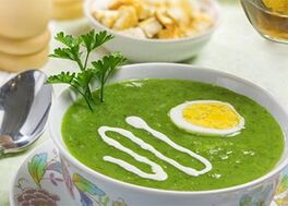 soupe crémeuse avec un régime protéiné